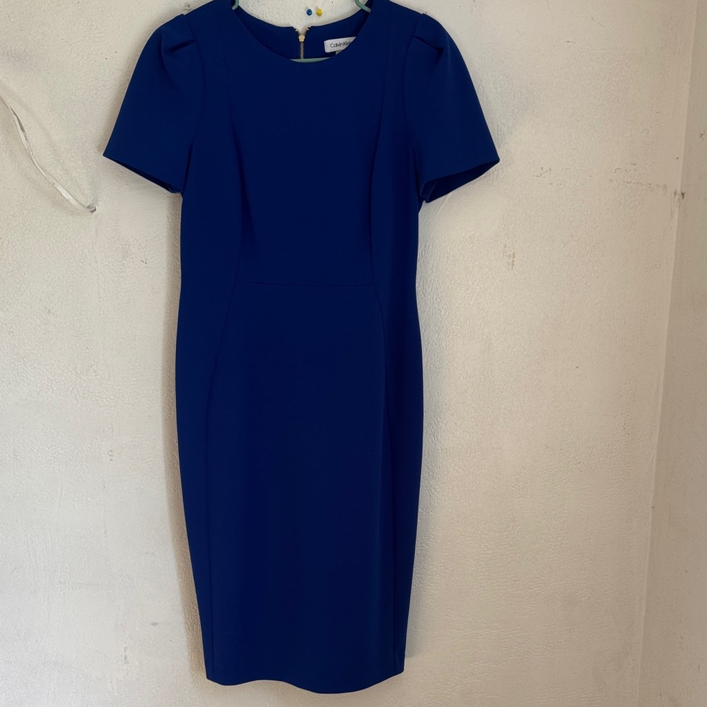 Calvin Klein Royal Blue Midi Dress size 8